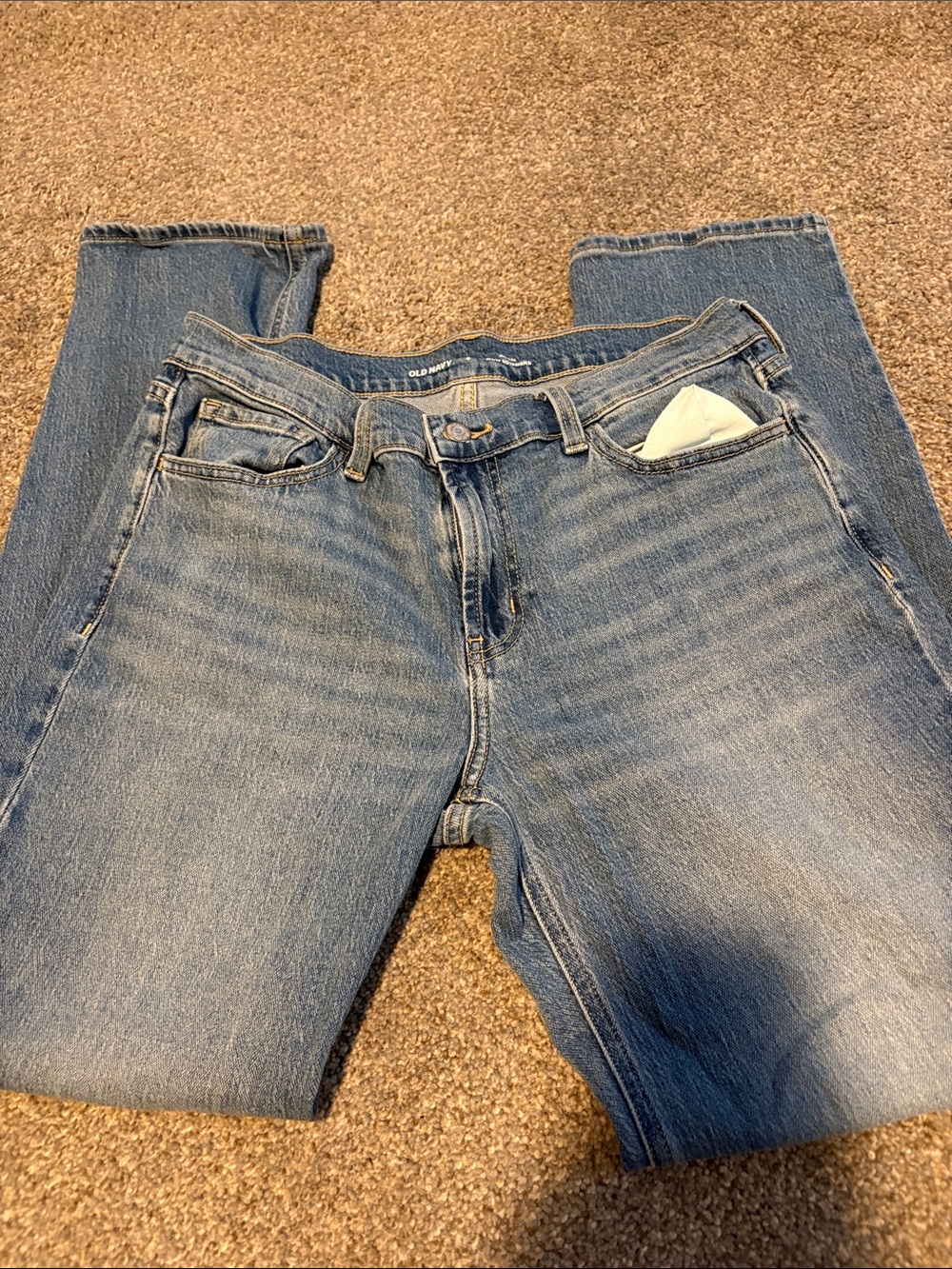 Old Navy Men's Medium Blue Straight-Leg Jeans